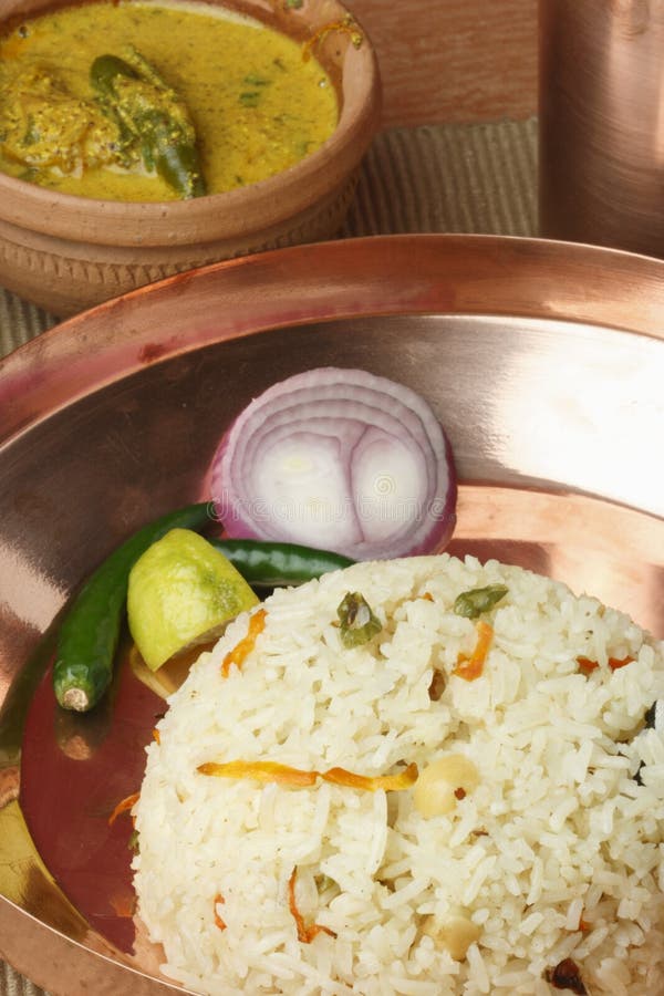 Ghee Bhatt - an Indian Rice Dish from India Stock Photo - Image of
