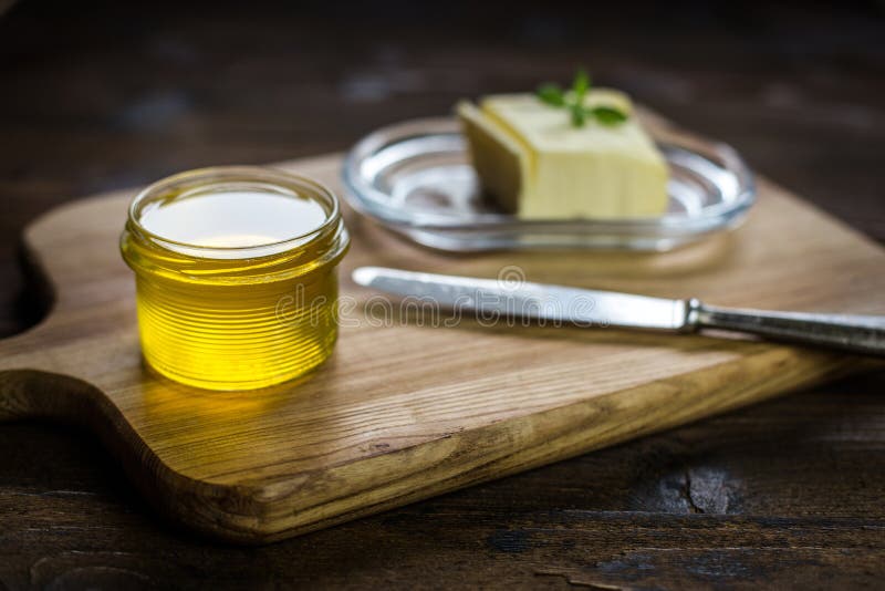 Ghee Butter on Cutting Board Stock Photo Image of clarified, indian
