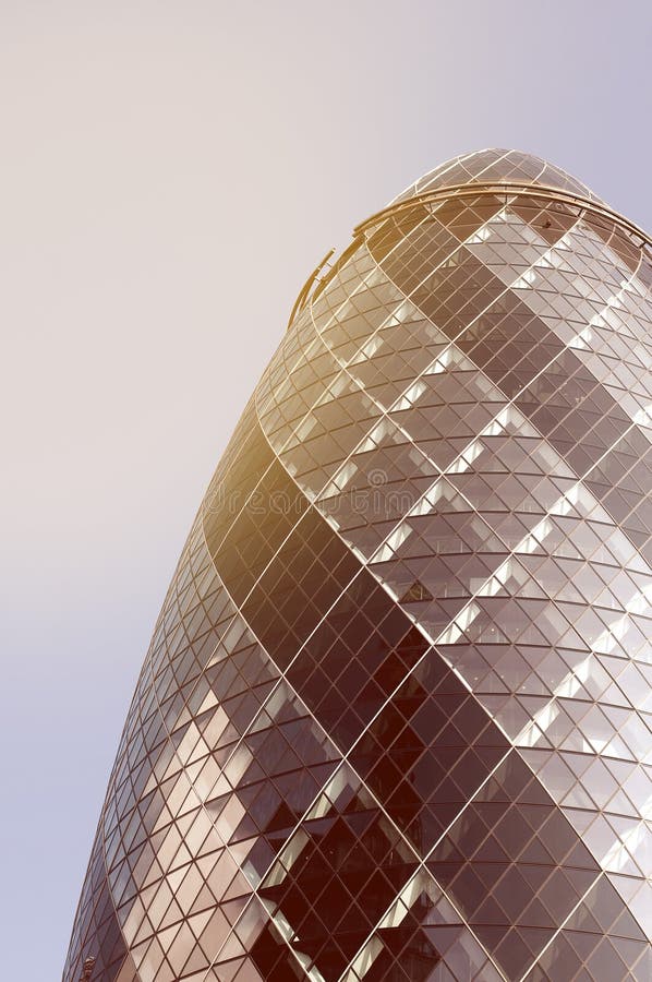 Gherkin building in London stock photos