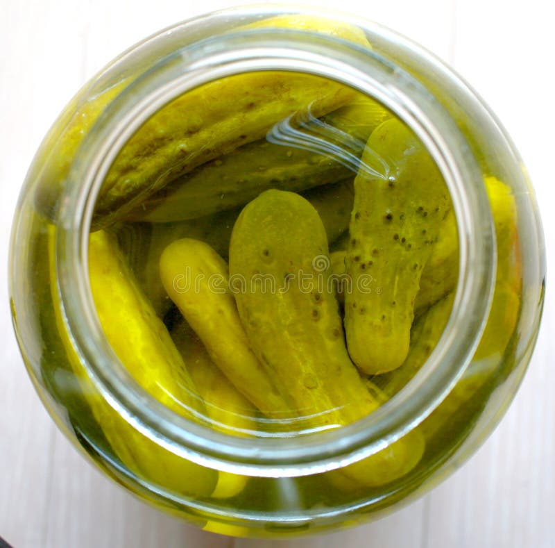 Gherkins in a jar stock photo. Image of pickled, cucumber 24245560