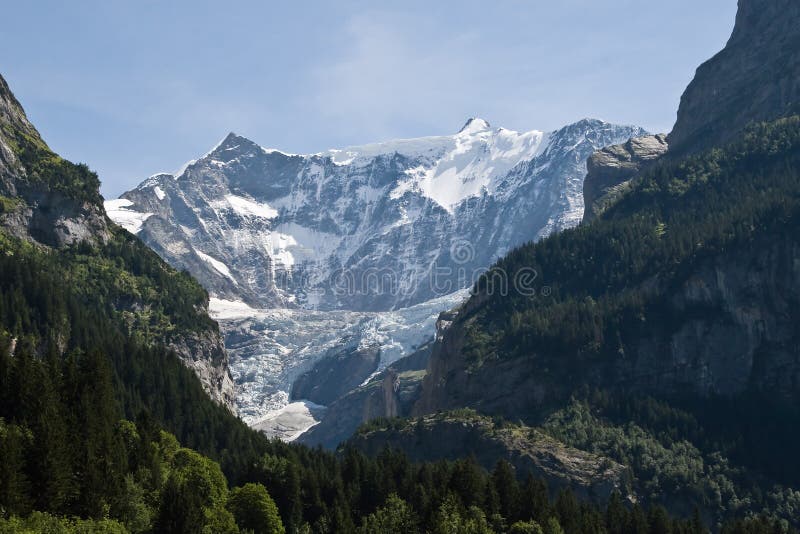 Alpine glacier view (Grindelwald, Switzerland). Alpine glacier view (Grindelwald, Switzerland)