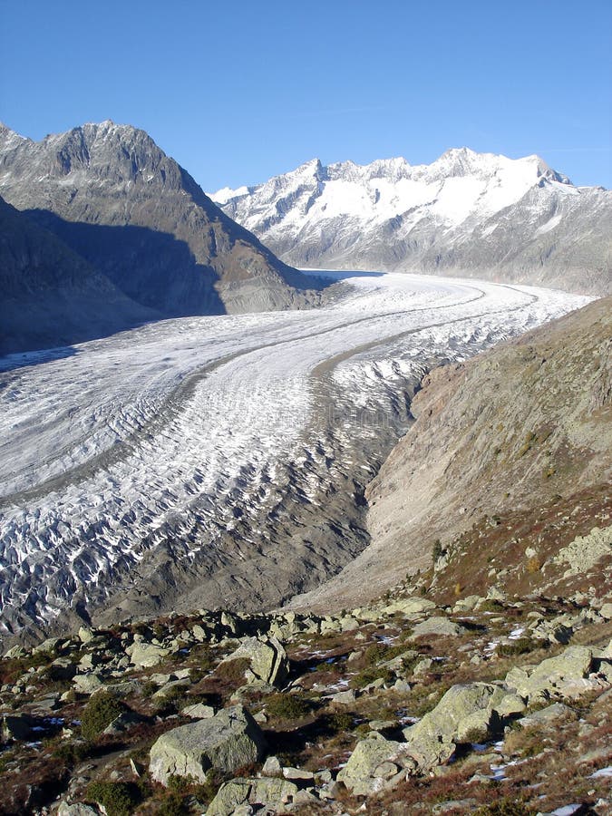 Aletsch Glacier Europe's Largest Glacier (Bernese Alps, Switzerland). Aletsch Glacier Europe's Largest Glacier (Bernese Alps, Switzerland)