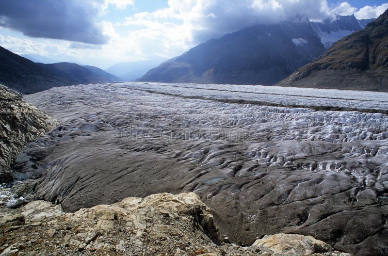 Aletsch glacier, Wallis, Switzerland, UNESCO world natural heritage. Aletsch glacier, Wallis, Switzerland, UNESCO world natural heritage