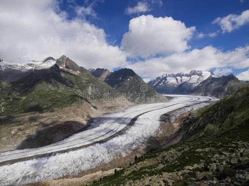 The Aletsch glacier is the longest glacier in Europe and liesin the canton of Wallis, Switzerland an is a UNESCO world heritage site. The Aletsch glacier is the longest glacier in Europe and liesin the canton of Wallis, Switzerland an is a UNESCO world heritage site