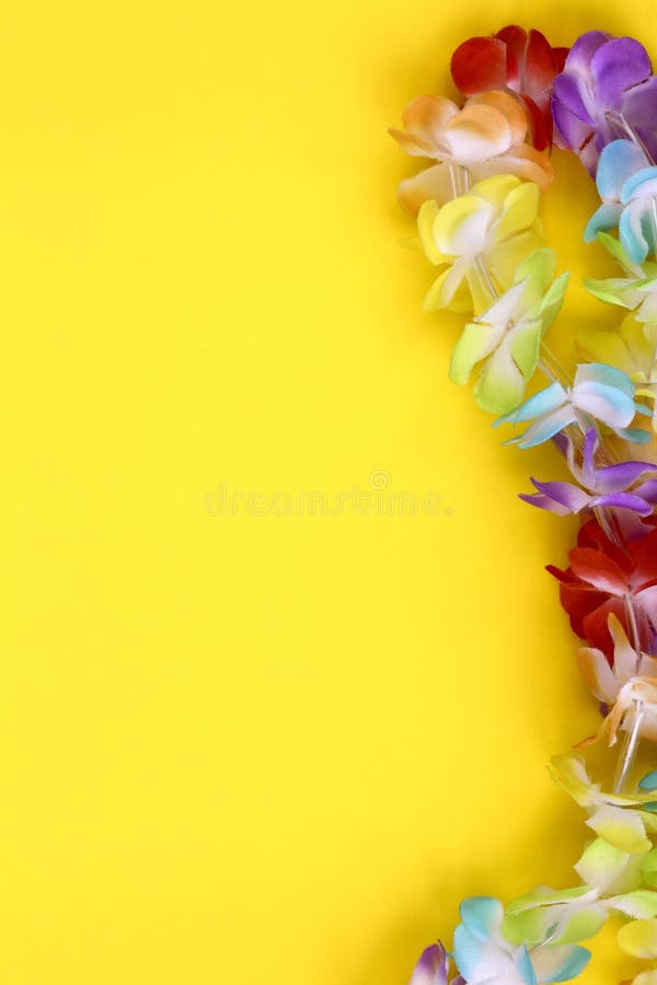 Ghirlanda di fiori su sfondo colorato con spazio per copie immagine stock libera da diritti