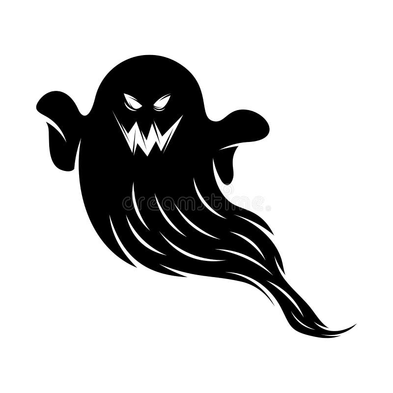 Ghost for Halloween Design Vector Isolated. Happy Halloween Template ...