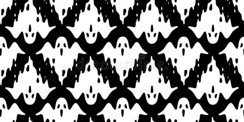 Ghost seamless pattern Halloween spooky vector flying scarf isolated repeat wallpaper tile background devil evil cartoon doodle il