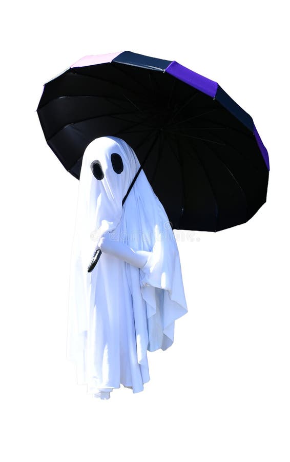 Umbrella and Ghost stock image