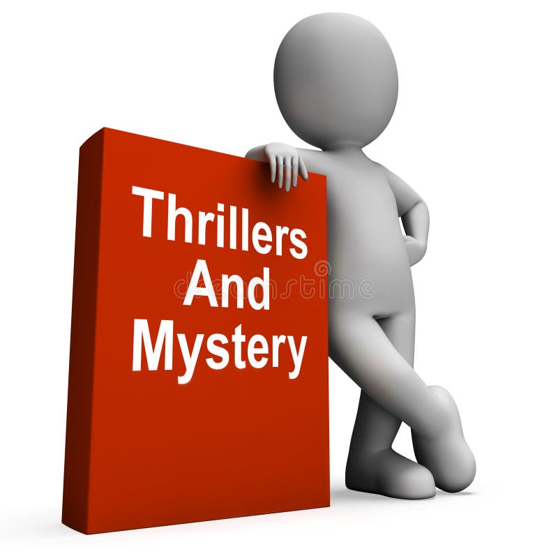 Gialli e libro di mistero con il carattere royalty illustrazione gratis Gialli e libro di mistero con il carattere royalty illustrazione gratis