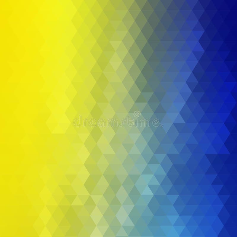Giallo - fondo blu dei triangoli Fondo del mosaico Bandiera ucraina ENV 10
