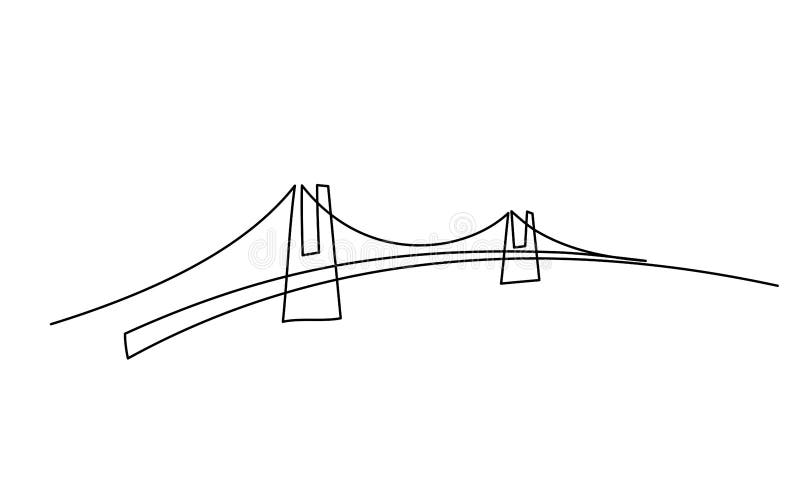 Golden Gate Bridge Drawing  How To Draw The Golden Gate Bridge Step By  Step