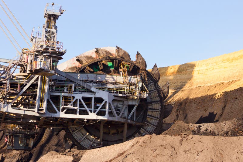 Giant Bucket Wheel Excavator Stock Photo Image of loader, mining
