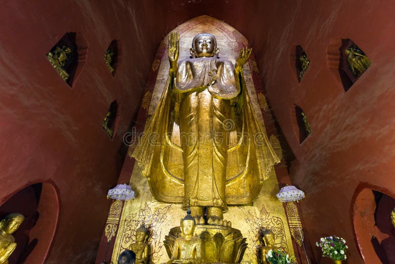 Giant Buddha Statue In Myanmar Stock Image Image of interior, temple
