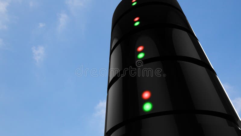 Giant database server stock illustration