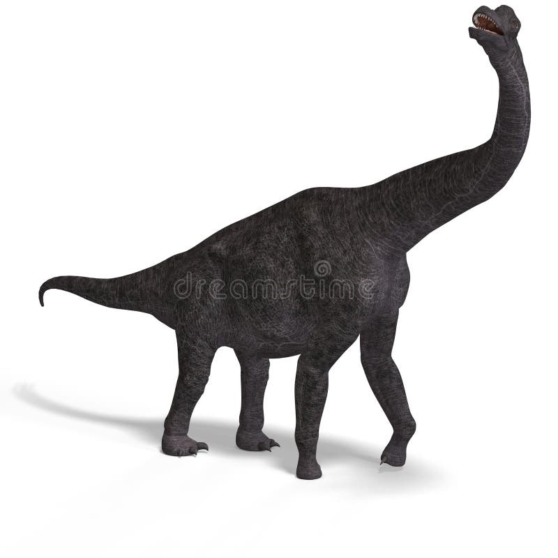 Giant dinosaur brachiosaurus With Clipping Path