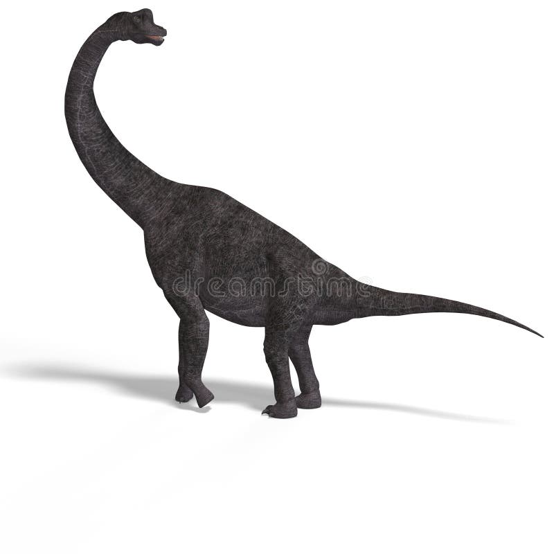 Giant dinosaur brachiosaurus With Clipping Path