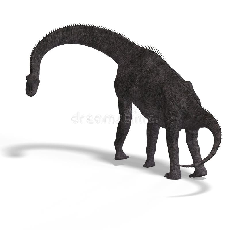 Giant dinosaur brachiosaurus With Clipping Path