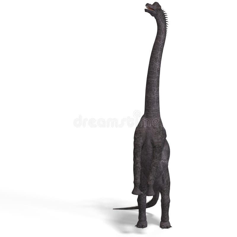 Giant dinosaur brachiosaurus With Clipping Path