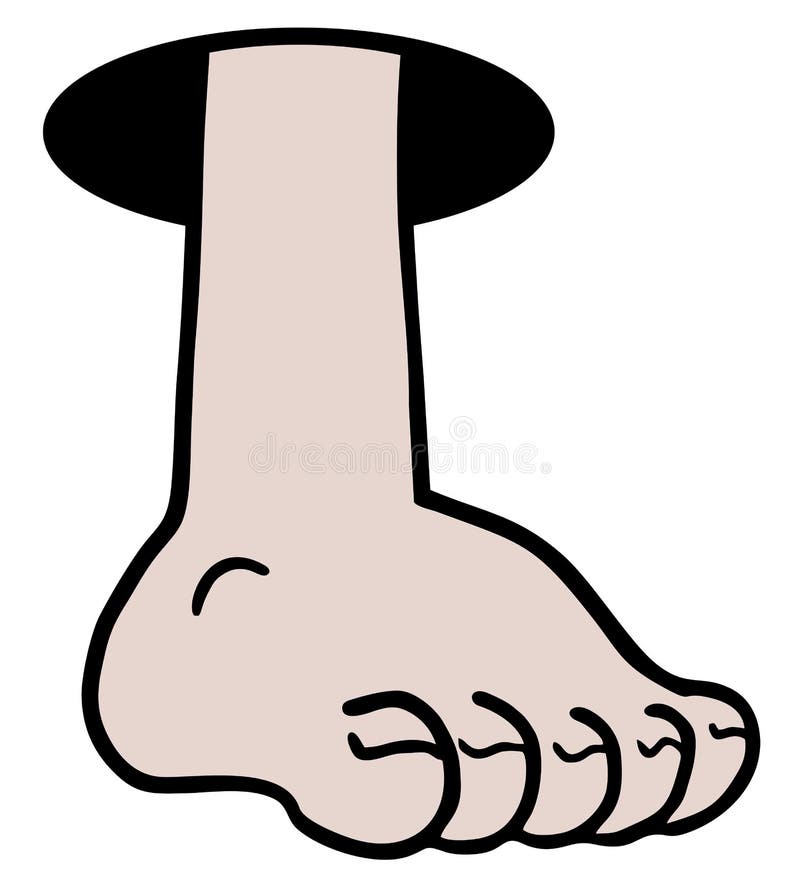Giant foot stock illustration