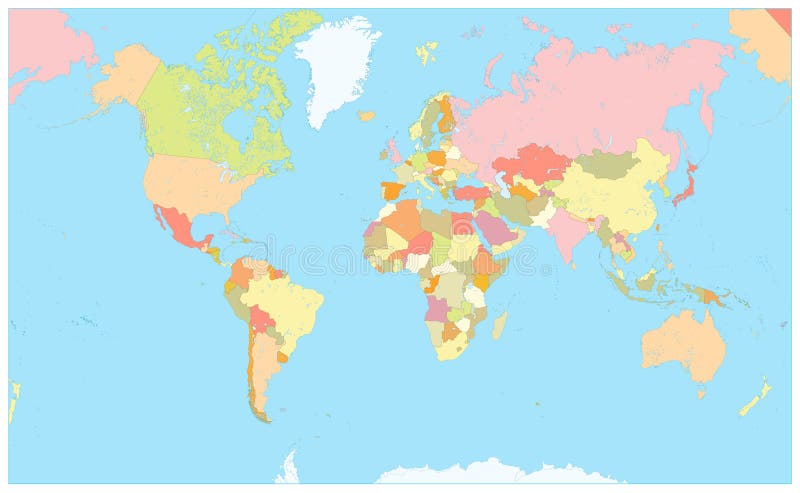 Political world map].