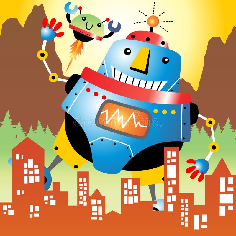 Giant robot royalty free illustration Giant robot royalty free illustration