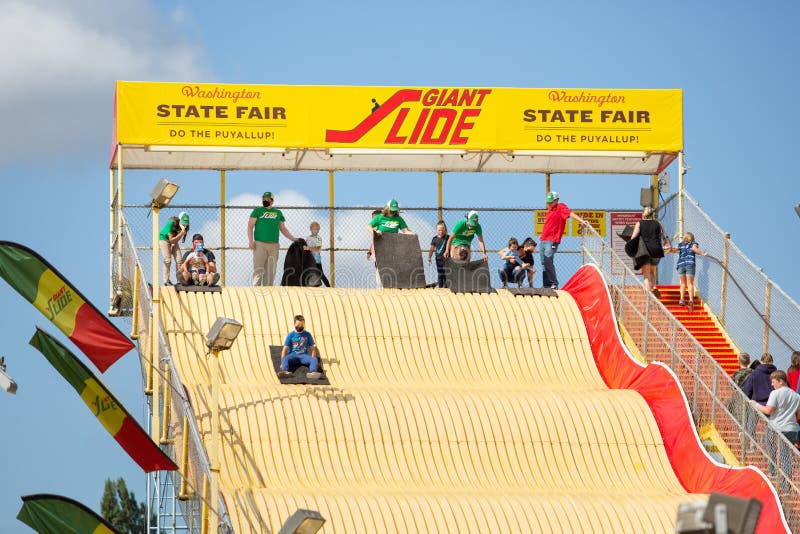 Giant Slide Ride at Washington State Fair Editorial Photo Image of