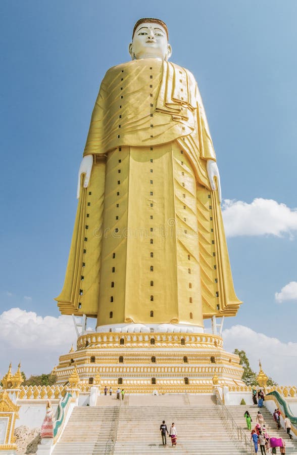 Giant Statue Of Buddha In Myanmar Editorial Image Image of asia