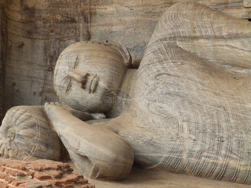 Giant Statue of Sleeping Buddha. Sri Lanka Stock Image Image of