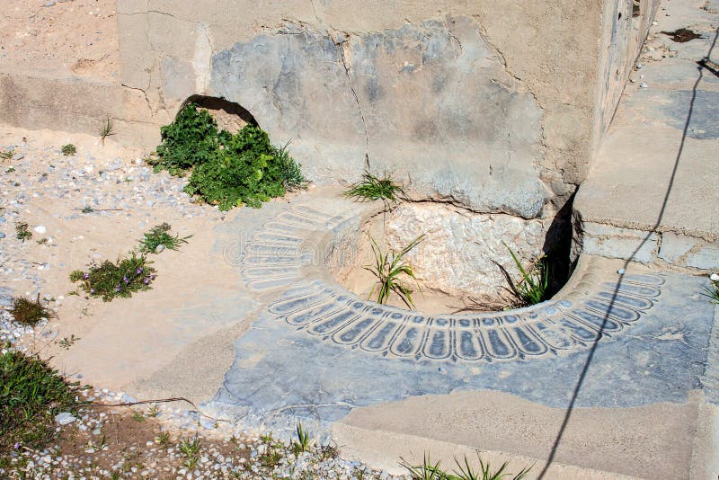 Giant Stone Hinge for the Door Stock Image - Image of artwork, iranian