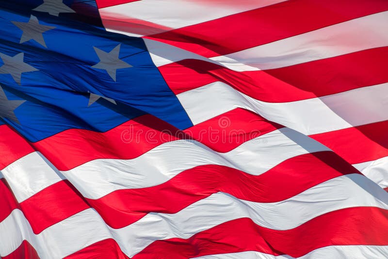 Giant Usa American flag stars and stripes background