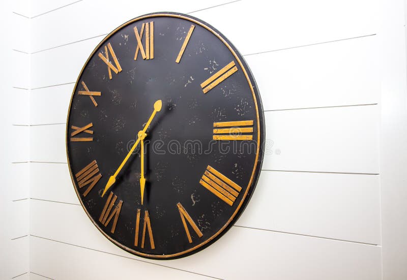 Giant Wall Clock in Entry Hallway Stock Photo Image of wall, interior