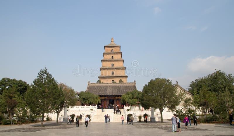 Giant Wild Goose Pagoda In Xi'an - China Editorial ...