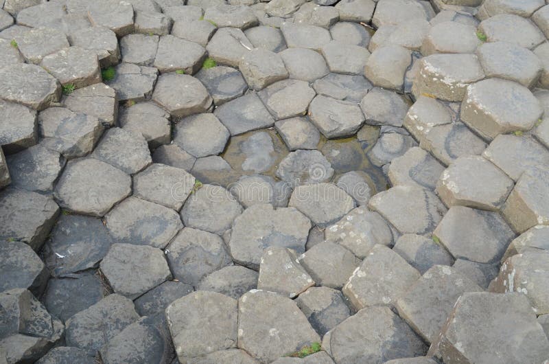 Giants Causeway Rock Texture, Ireland. Stock Photo Image of volcano