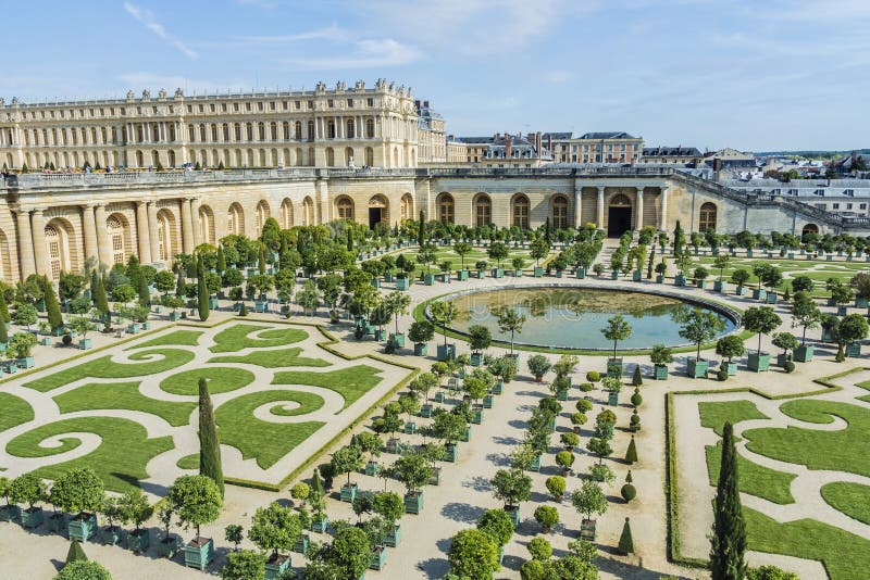 Giardini Del De Versailles Del Castello a Parigi, Francia Fotografia