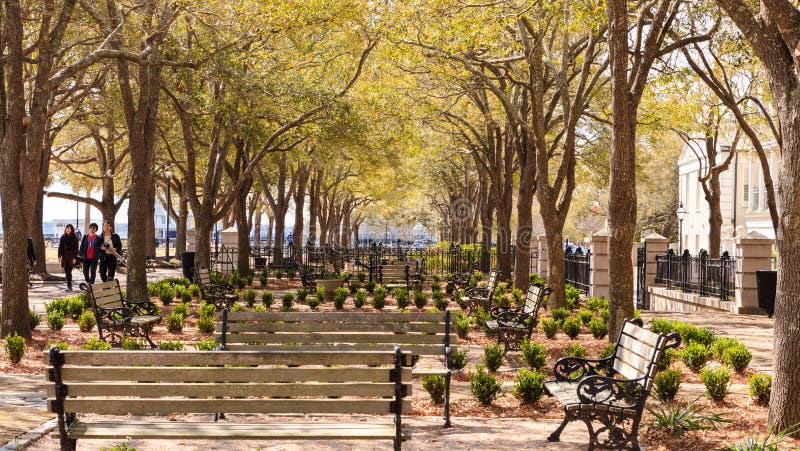 Giardini della quercia bianca, parco di batteria, Charleston South Carolina