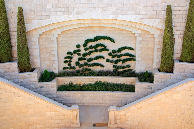 Giardini di Bahai di Haifa fotografia stock
