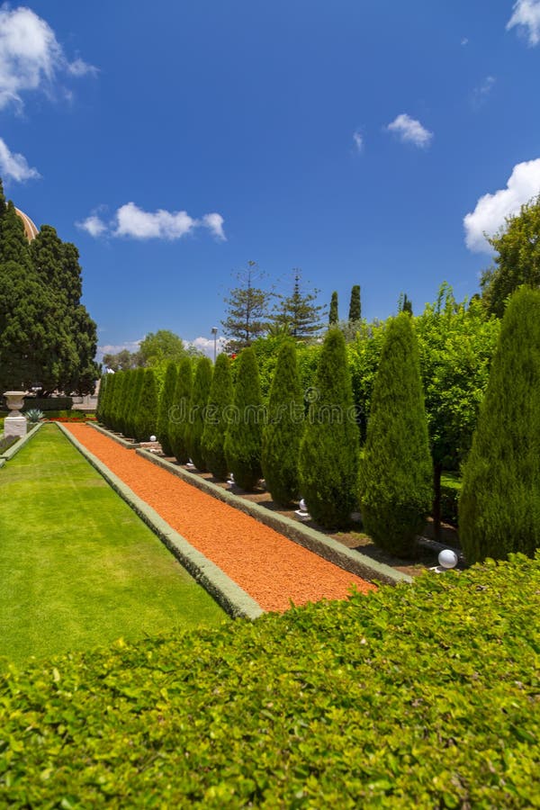 Giardini di Bahai, Haifa, Israele immagini stock
