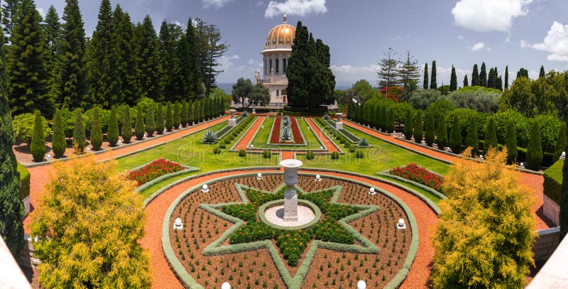 Giardini di Bahai, Haifa, Israele immagine stock