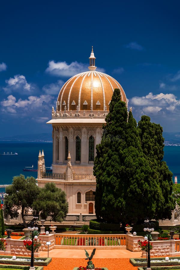 Giardini di Bahai, Haifa, Israele fotografia stock