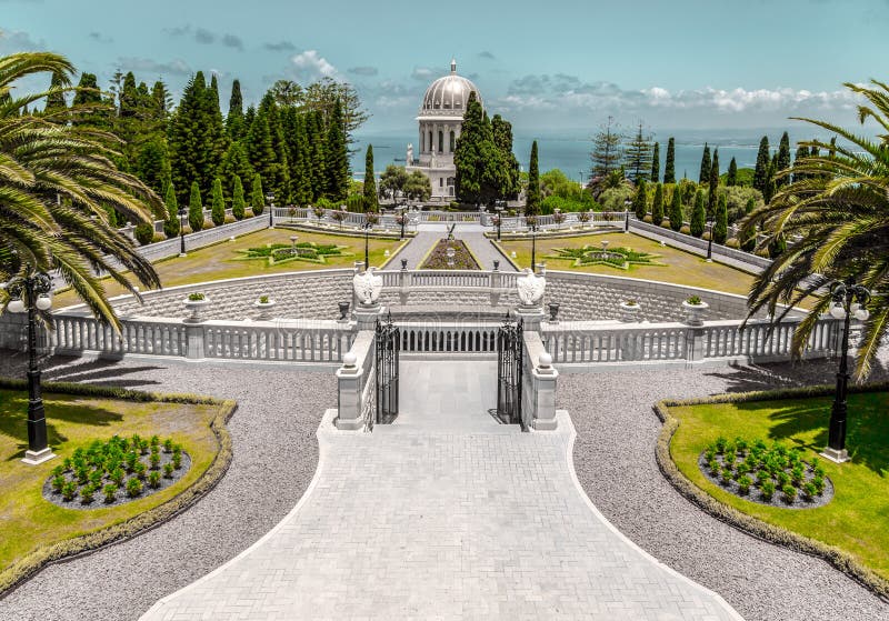 Giardini di Bahai, Haifa, Israele immagini stock