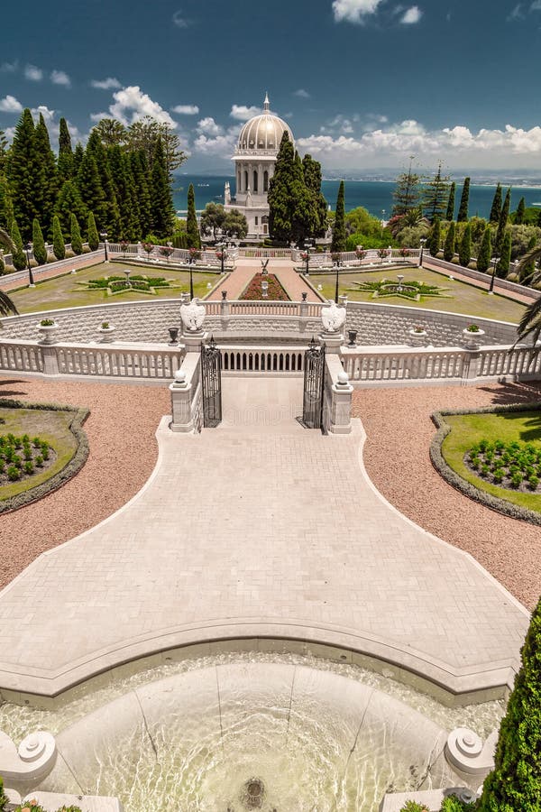 Giardini di Bahai, Haifa, Israele fotografia stock
