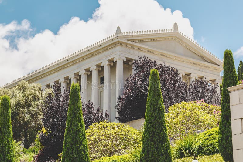 Giardini di Bahai, Haifa, Israele fotografie stock libere da diritti
