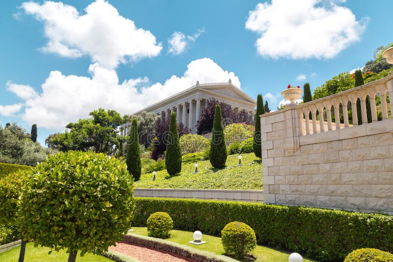 Giardini di Bahai, Haifa, Israele fotografia stock libera da diritti