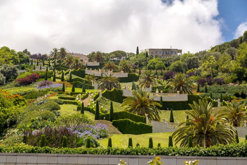 Giardini di Bahai, Haifa, Israele immagine stock libera da diritti