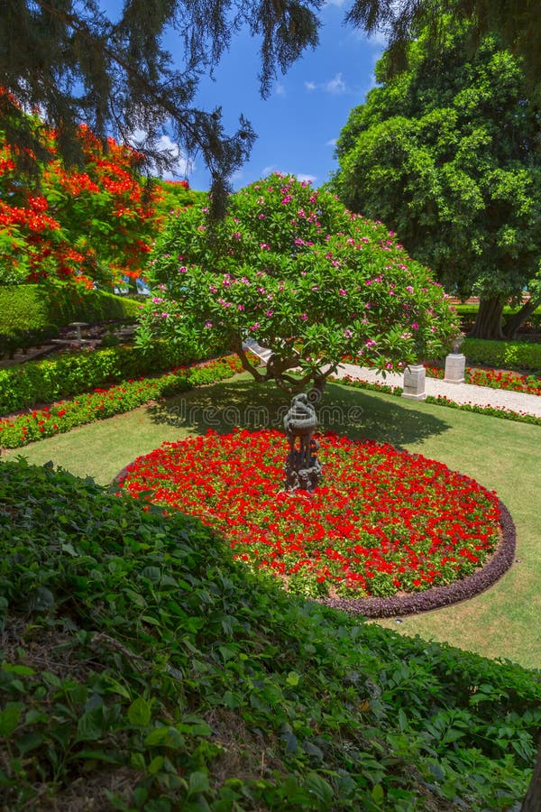 Giardini di Bahai, Haifa, Israele immagine stock