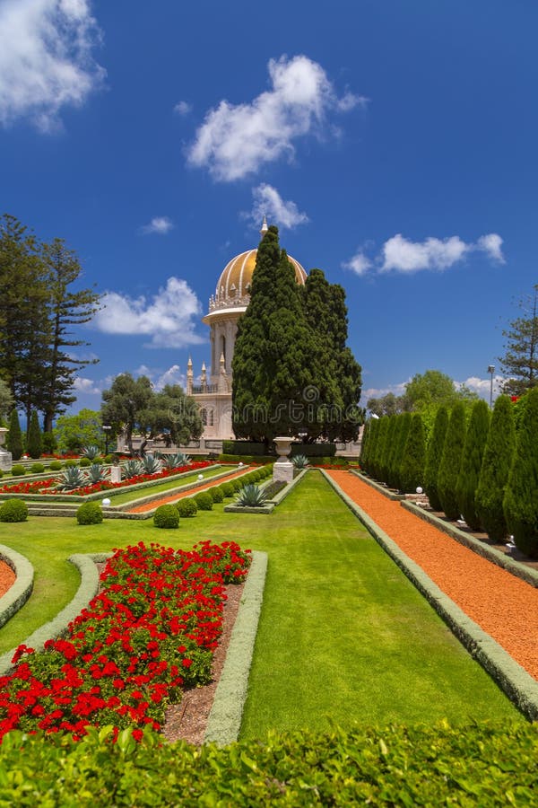 Giardini di Bahai, Haifa, Israele immagini stock