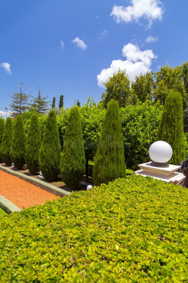 Giardini di Bahai, Haifa, Israele fotografia stock