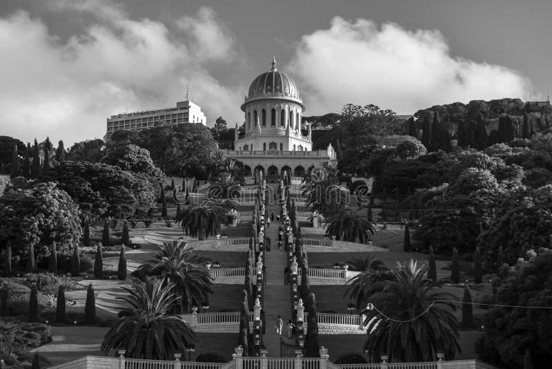 Giardini di Bahai, Haifa, Israele immagini stock libere da diritti