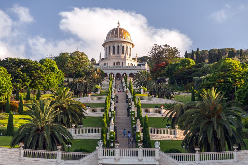Giardini di Bahai, Haifa, Israele immagini stock libere da diritti