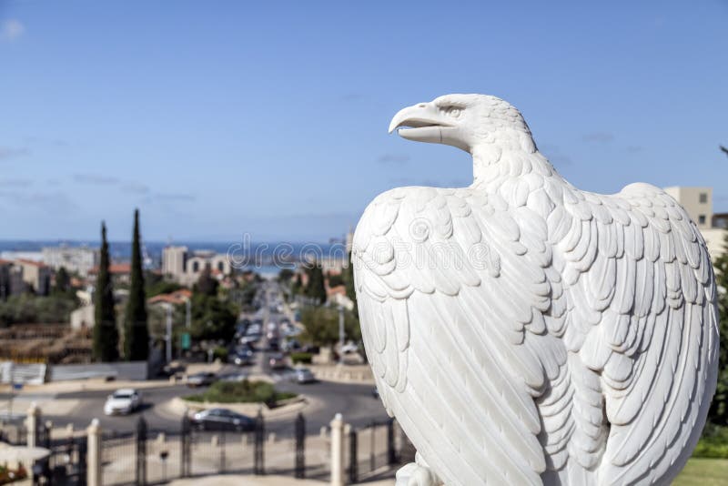 Giardini Bahá’í, Haifa, Israele immagini stock libere da diritti
